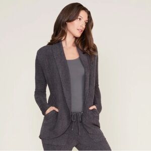 Barefoot Dreams CozyChic Gray Open Front Cardigan